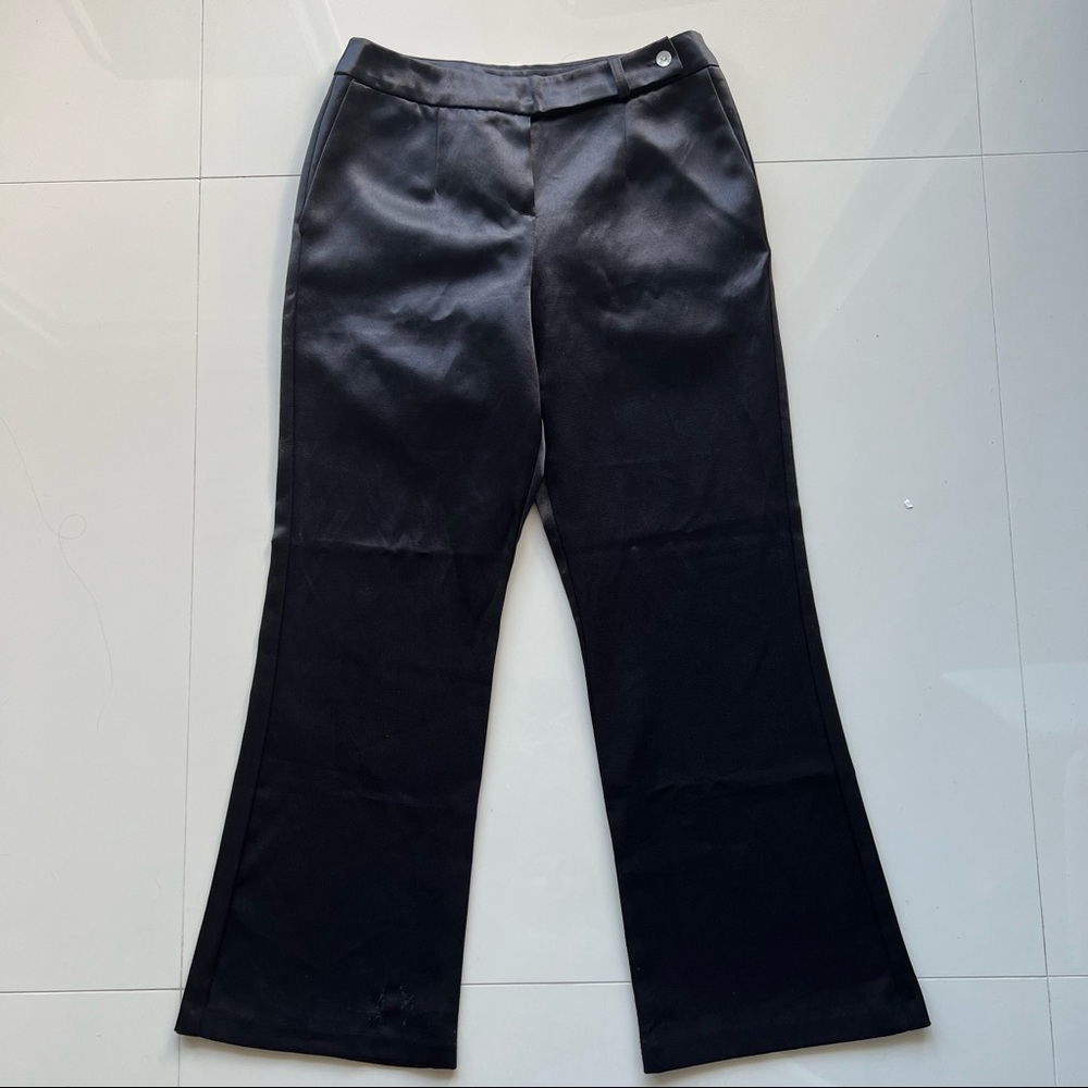 Vintage Black Satin Dress Pants